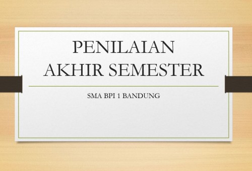 Penilaian Akhir Semester