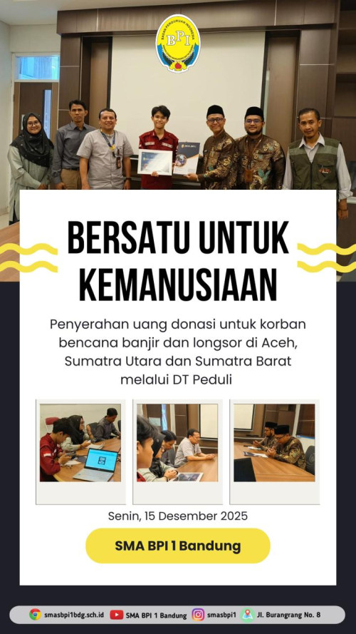 BPI 1 Berdonasi untuk SUMATERA