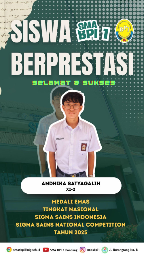 BPIPrestasi - Andhika XI-2 Medali Emas