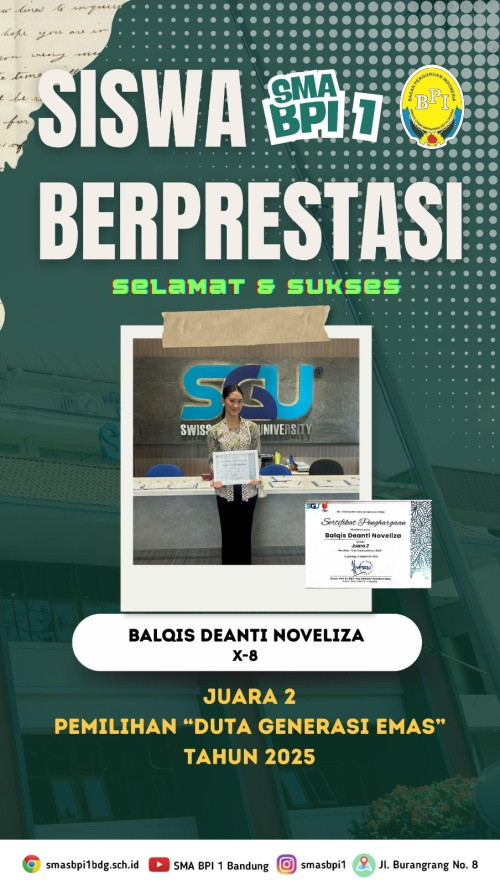 BPIPrestasi - Juara 2 Duta Generasi Emas