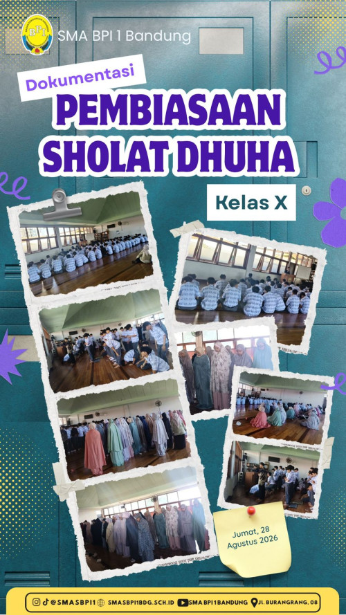 #InfoBPI - SMA BPI 1 Melaksanaan Kebiasaan Sholat Duha