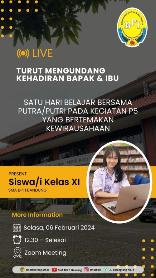 LIVE - Satu Hari Belajar Bersama Putra\Putri dalam CTL bertemakan Kewirausahaan 