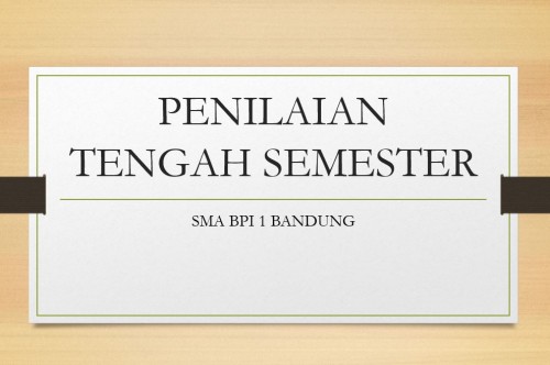 Penilaian Tengah Semester