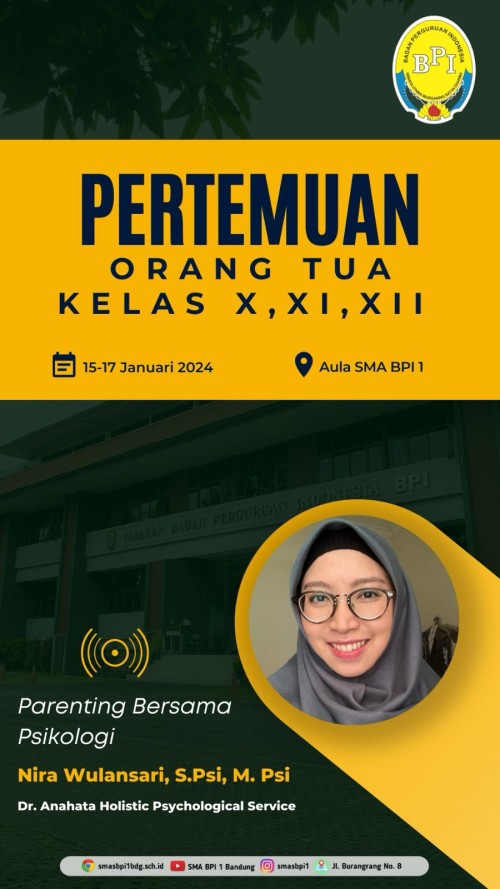 Pertemuan Orang Tua Kelas X, XI dan XII - 