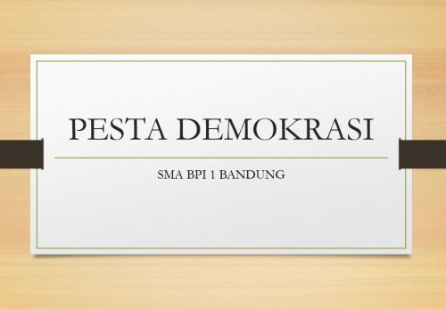 Pesta Demokrasi OSIS