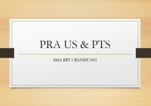 PRA US DAN PTS