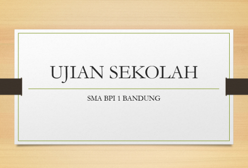Ujian Sekolah XII